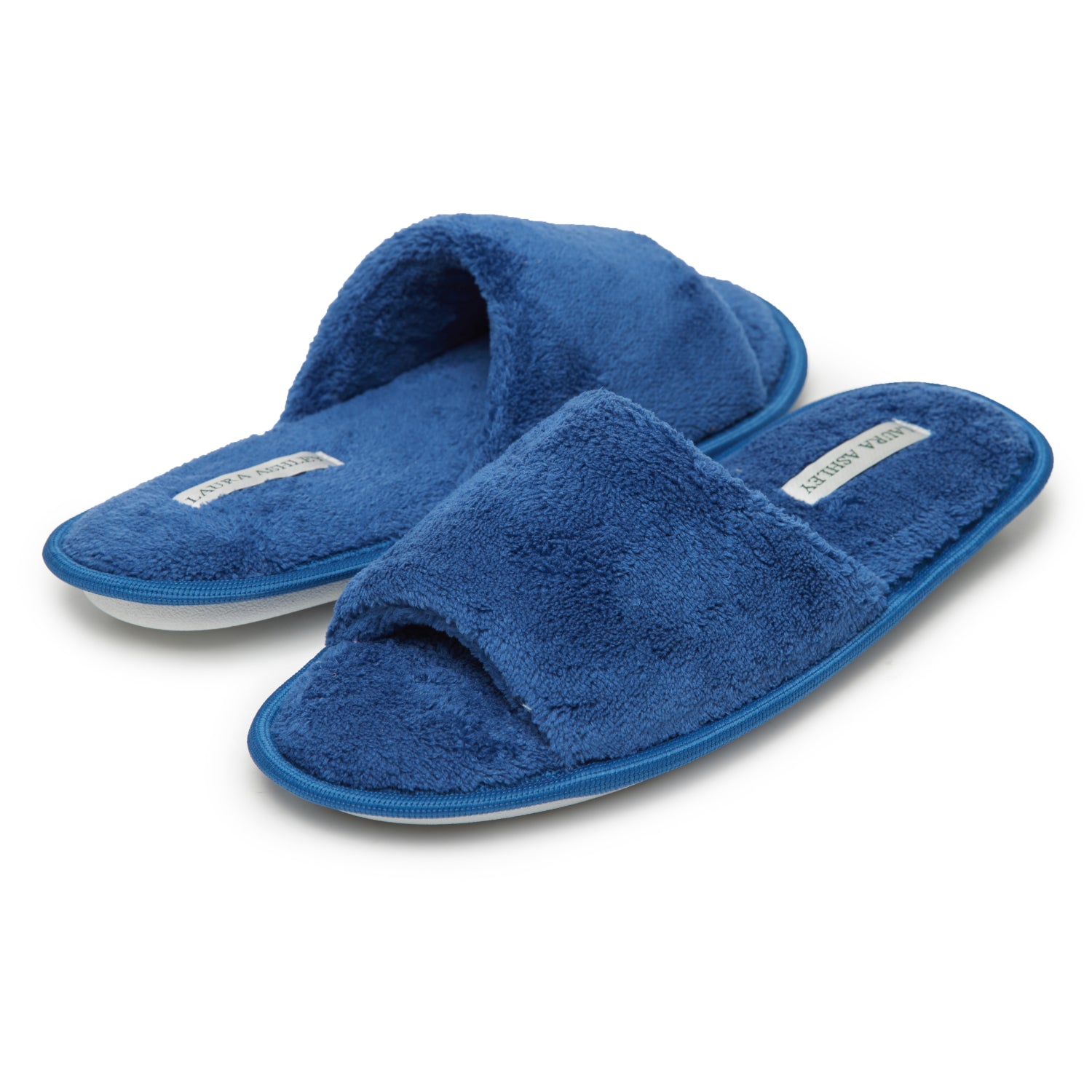 Terry slippers open discount toe